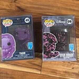 Funko pop! Art series Thor & oogie boogie Disney new in boxes set of 2